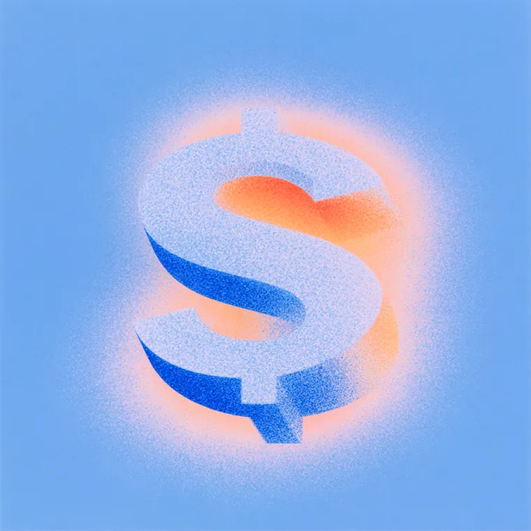 Dollar symbol for a fixed monthly rate