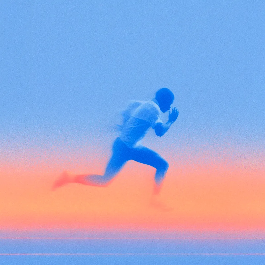 Runner symbolizing fast delivery